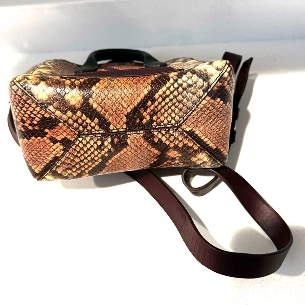 J Crew Mini Harper Snakeskin Embossed Leather Bag - Picture 11 of 11